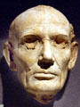 Plaster life mask of Abraham Lincoln by Leonard Volk at National Museum of American History. Washington, DC.