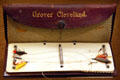 Grover Cleveland's leather case with trout flies at National Museum of American History. Washington, DC.