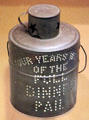 Full dinner Pail campaign lantern from William McKinley & Theodore Roosevelt election at National Museum of American History. Washington, DC.