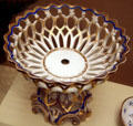 Porcelain fruit basket used by Franklin & Jane Pierce, purchased from Haughwout & Dailey of New York at National Museum of American History. Washington, DC.
