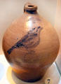 Bird-design stoneware jug by Israel Seymour of Troy, NY at National Museum of American History. Washington, DC.
