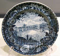 Erie Canal at Rochester commemorative plate by Enoch Wood & Sons of Staffordshire, England at National Museum of American History. Washington, DC.
