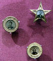 Abraham Lincoln campaign buttons at Smithsonian Castle. Washington, DC.