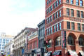 Block of buildings on which have been combined to house the International Spy Museum. Washington, DC.