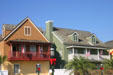 Antique style infill of hotel on Menendez Avenue. St Augustine, FL.