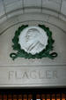 Medallion of Henry Flagler over his tomb in Memorial Presbyterian Church. St Augustine, FL.