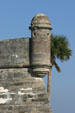 Corner guard post of Castillo de San Marcos. St Augustine, FL.