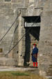 Sole entrance & second drawbridge of Castillo de San Marcos. St Augustine, FL.