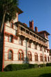 Balcony of Ponce de Leon Hotel, first major building in USA of poured concrete. St Augustine, FL.
