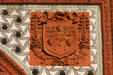 Details using scallop shell motif of entrance of Ponce de Leon Hotel. St Augustine, FL.
