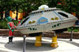 Lego block spaceman at Downtown Disney. Disney World, FL.