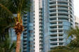 Curved surfaces of Las Olas River House. Fort Lauderdale, FL.