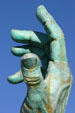 Hand reaches to heaven at Holocaust Memorial. Miami Beach, FL.