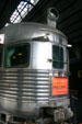 California Zephyr dome car at end of streamlined train at Gold Coast Railroad Museum. Miami, FL.
