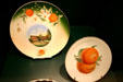 Porcelain decorated with oranges in Orange County Regional History Center. Orlando, FL.