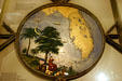 Stained glass seal of Florida by J.A. Oertel removed from ceiling of U.S. House of Representative now in Museum of Florida History. Tallahassee, FL.