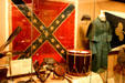 Confederate battle flag & soldier's personal items at Atlanta Historical Museum. Atlanta, GA.