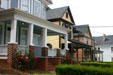 Queen Anne houses built by whites which became a black area & are now the core of M.L. King Preservation District. Atlanta, GA.
