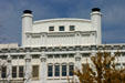 Gothic Revival roofline of heritage building. Atlanta, GA.