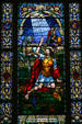 Stained glass window of St. Paul's Church. Augusta, GA.