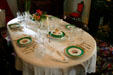 Dining room table in Woodrow Wilson Boyhood Home. Augusta, GA.