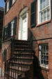 Front steps of Davenport House Museum. Savannah, GA.