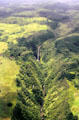 Akaka Falls west of Hilo, from air. Big Island of Hawaii, HI.