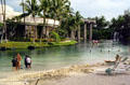Convention center on beach inlet at Hilton Waikoloa Village, Kona coast. Big Island of Hawaii, HI.