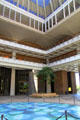 Central courtyard balconies of Hawaii State Capitol. Honolulu, HI.