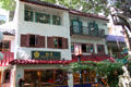 Replicas of tropical architecture of Hilton Hawaiian Village Marketplace. Waikiki, HI.