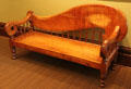 Wooden bench at Bishop Museum. Honolulu, HI.