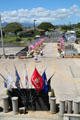 Approach from Ford Island to USS Missouri. Honolulu, HI.