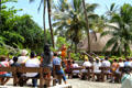 Cultural demonstration at Polynesian Cultural Center. Laie, HI.