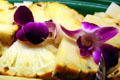 Pineapple at Luau at Polynesian Cultural Center. Laie, HI.