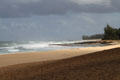 Waves roll in along Banzai Pipeline. HI.