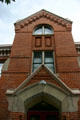 Facade of Squirrel Cage Jail. Council Bluffs, IA.