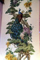 Wallpaper with peacocks at Dodge House. Council Bluffs, IA.