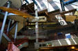 Model XI Bleriot monoplane hangs in Atrium of Historical Museum of Iowa. Des Moines, IA.