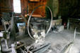 Interior of Jesse Hoover blacksmith shop run by National Park Service. West Branch, IA.