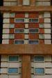 Brick pattern of City National Bank & Park Inn Hotel. Mason City, IA.