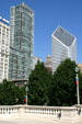 Heritage at Millennium Park + white Smurfit-Stone Buildings. Chicago, IL.