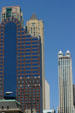 Blue & red City Place plus 900 North Michigan Avenue to right. Chicago, IL.