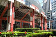 Base of James R. Thompson Center. Chicago, IL.