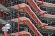 Cantilevered stairs of James R. Thompson Center. Chicago, IL.