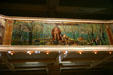 Mosaic of death of Marquette "28th of May 1675, To die as he had always asked in a wretched cabin amid the forest, destitute of all human aid" in Marquette Building. Chicago, IL.