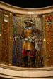 Mosaic mural of Jacques Marquette Catholic priest & explorer of rivers of New France in Marquette Building. Chicago, IL.