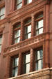 Carved stone details of Rookery Building. Chicago, IL.