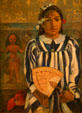 Ancestors of Tehamana painting by Paul Gauguin at Art Institute of Chicago. Chicago, IL.