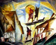 Harbor at Neppermin painting by Lyonel Feininger at Art Institute of Chicago. Chicago, IL.