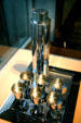 Manhattan Cocktail Set in chrome & brass by Norman Bel Geddes of Revere Copper & Brass Company at Art Institute of Chicago. Chicago, IL.